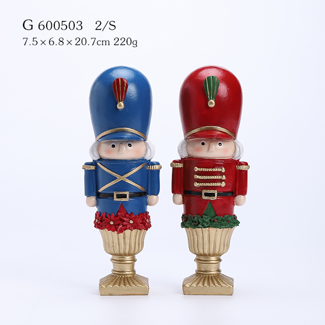 2/A Polyresin Nutcracker Soldier Figurine 