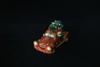 Lighted Reactive glazed Vintage Holiday Vehicle with Christmas Tree - Tabletop Holiday Decoration (car)