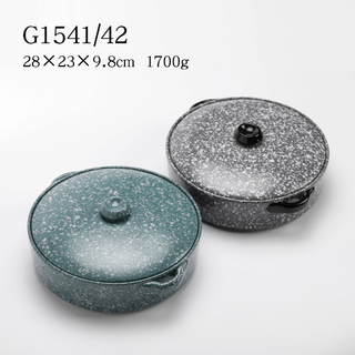 2/A Stoneware Reactive Pan with Handle