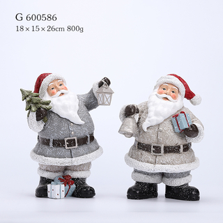 2/A Polyresin Santa Standing Deco