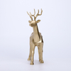  Polyresin Christmas Deer in Gold