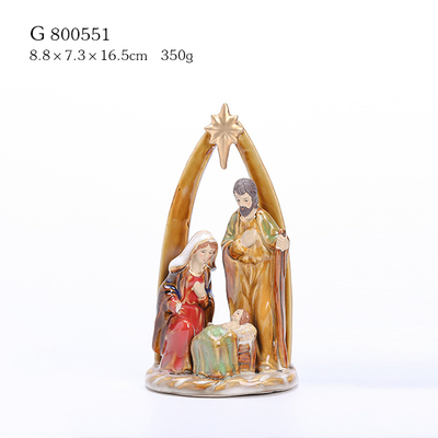 Porcelain Nativity Family Deco
