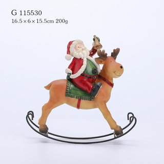 POLY SANTA ROCKING HORSE