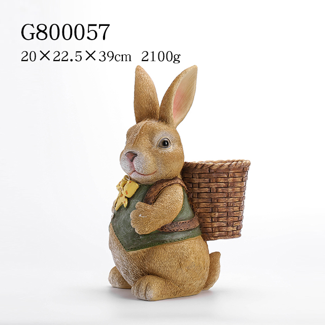 2/A Polyresin Bunny with Container